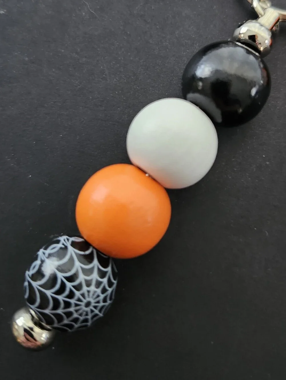 Halloween Backpack or Costume Charm Ghost Spider Pumpkin Eye Handcrafted